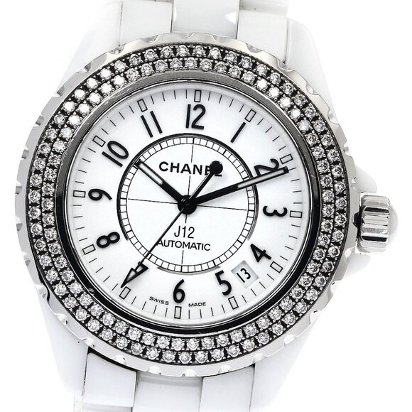 CHANEL J12 H0969 Diamond bezel white ceramic white Dial Automatic Men's_888763 - Picture 1 of 7